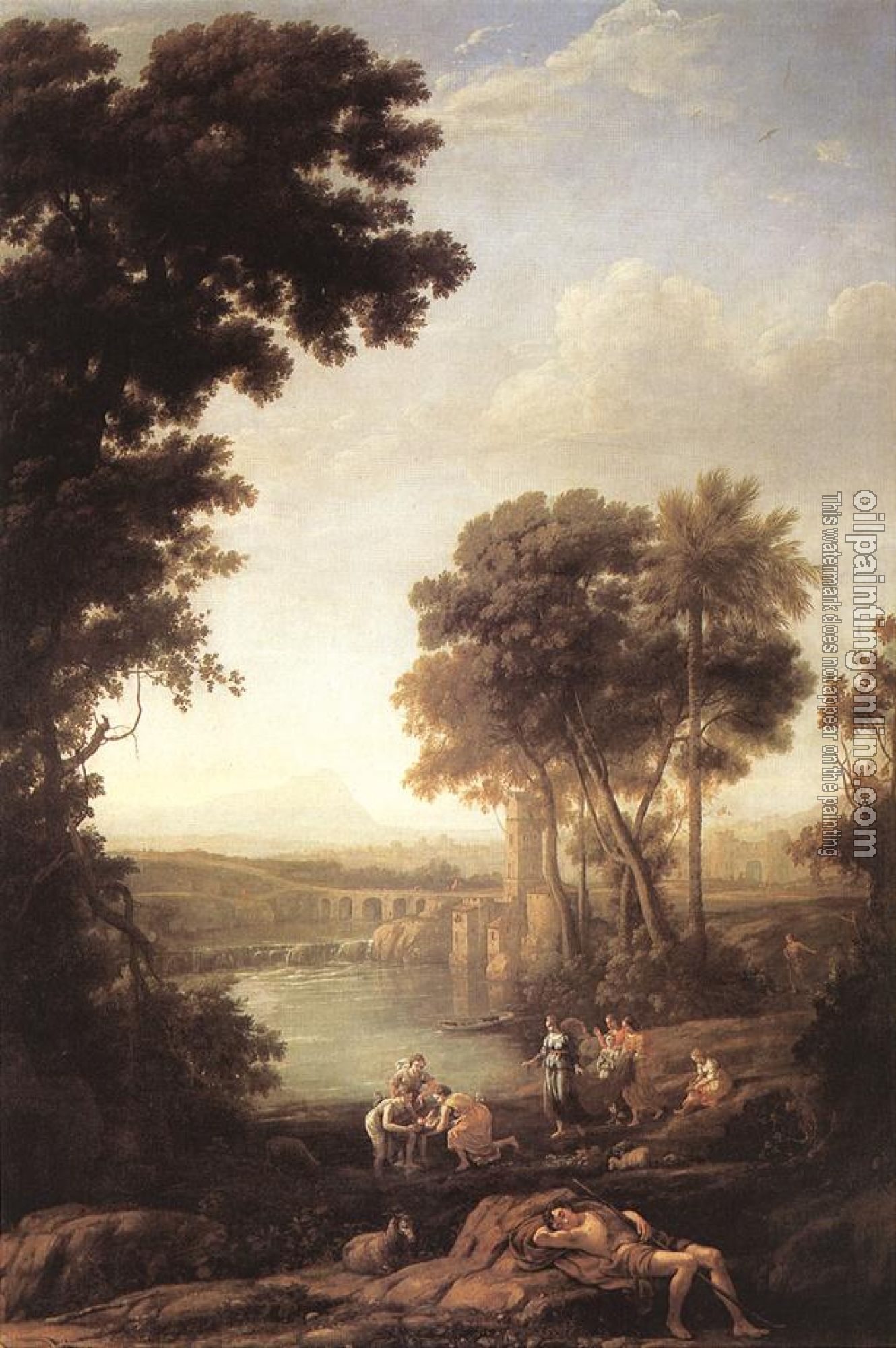 Lorrain, Claude - Landscape with the Finding of Moses